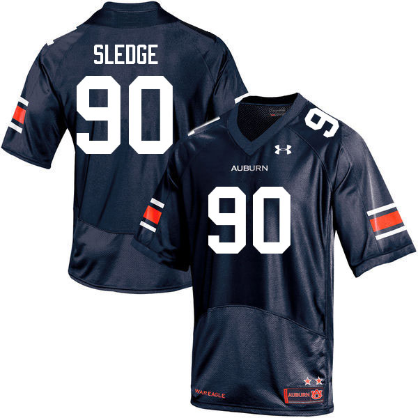 Men #90 Enyce Sledge Auburn Tigers College Football Jerseys Sale-Navy
